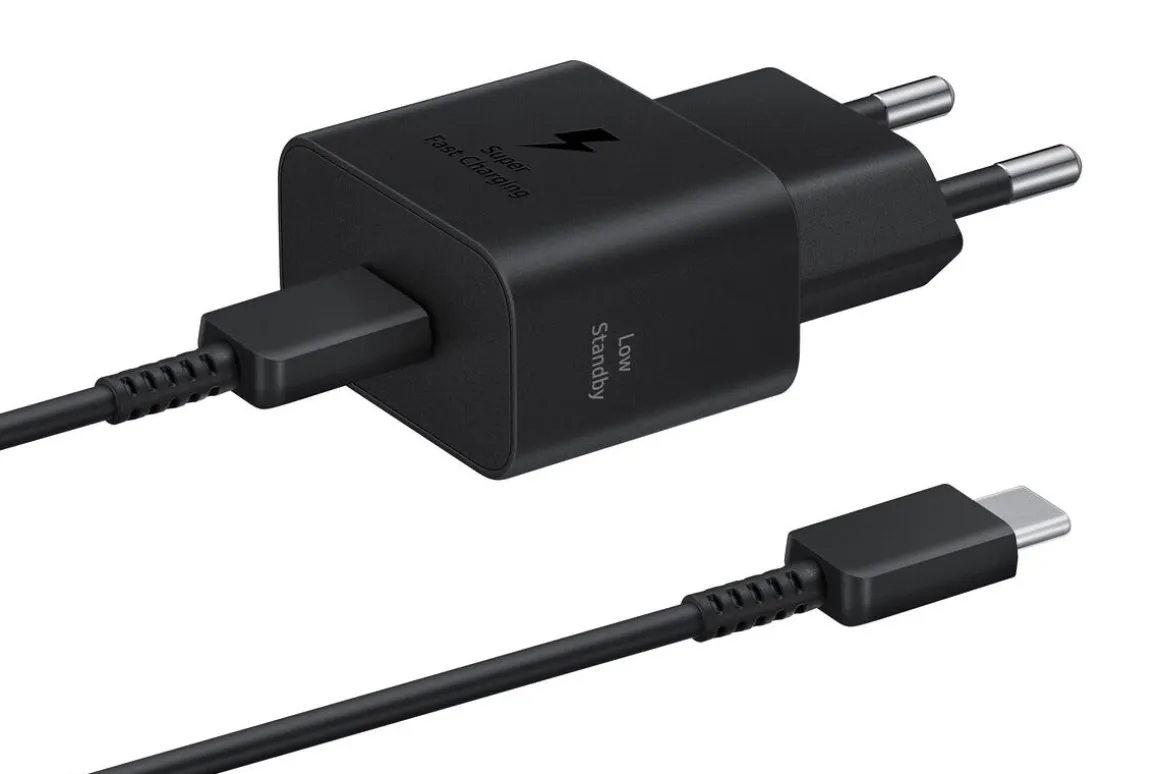 Samsung Power Adapter 25 W med USB-C-kabel, svart