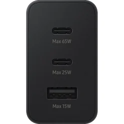 Samsung Trio 65 W laddare USB-C/USB-A 65 W svart