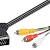 Scart adapterkabel audio-video, 2 m