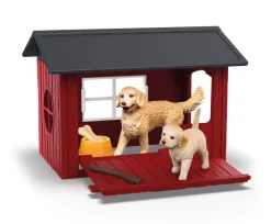 Schleich hundkoja med 2 golden retrievers, från 5 år