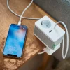 Schneider Unica bordsuttag med jordat uttag och 2 USB