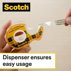 Scotch dubbelhäftande tejp genomskinlig, 12,7 mm x 6,3 m