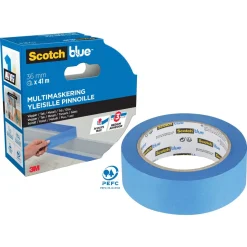 ScotchBlue blå maskeringstejp utomhus, bred 36 mm x 41 m
