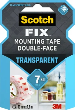 Scotch-Fix Transparent dubbelhäftande tejp, 7 kg