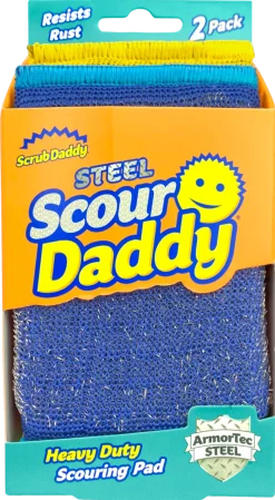 Scrub Daddy rengöringssvamp Scour Daddy Steel, 2-pack
