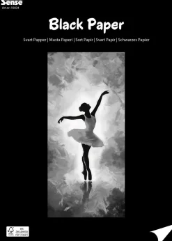 Sense skissblock svart papper A4 160 g, 30 ark