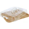 Serveringsbricka i bambu med lock, 39 cm