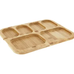 Serveringsbricka i bambu med lock, 39 cm