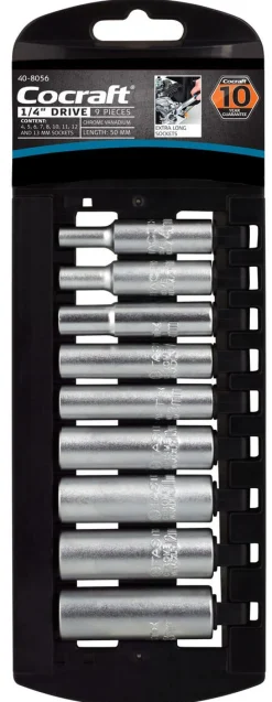 Sexkantshylssats lång 1/4" Cocraft
