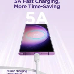 SiGN USB-C till USB-C-kabel 100W, vit