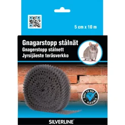 Silverline gnagarstopp stålnät, tätning möss, 5 cm x 10 m