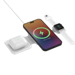 Sinox Pro 3-i-1 MagSafe laddare 15 W, vit