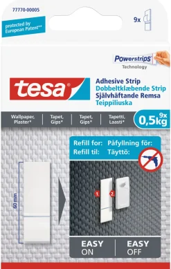 Självhäftande remsor tapet och gips, Tesa