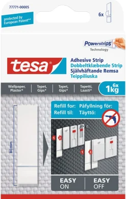 Självhäftande remsor tapet och gips, Tesa