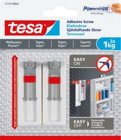 Självhäftande skruvar Tesa, gråa