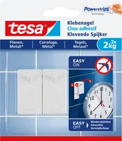 Självhäftande spikar Tesa, 2-pack