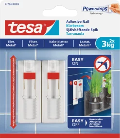 Självhäftande spikar Tesa, vita