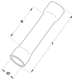 Skarvhylsa 2,5 mm isolerad blå, 10-pack