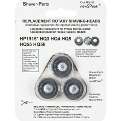 Skärhuvud HQ3/4/5/55/56 till rakapparat Philips, 3-pack