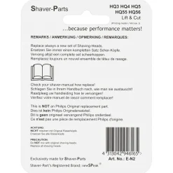 Skärhuvud Lift&Cut HQ3/4/5/55/56 till Philips rakapparat, 3-pack