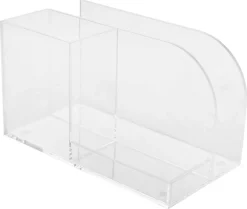 Skrivbordsställ med flera fack, transparent plast