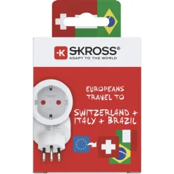 Skross Europe to Switzerland Italy Brazil reseadapter