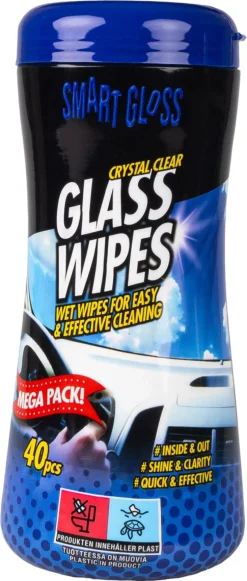 Smart Gloss våtservetter rengöring, 40-pack