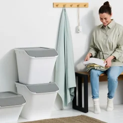 SmartStore Collect Stack-it sorteringsbehållare med lock