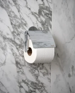 Smedbo DOT självhäftande toalettpappershållare med lock