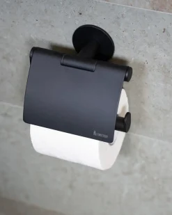 Smedbo DOT självhäftande toalettpappershållare med lock