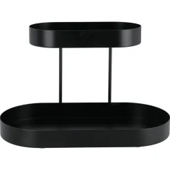 Sminkhylla metall, 2 våningar, 30 x 13 x 21,5 cm