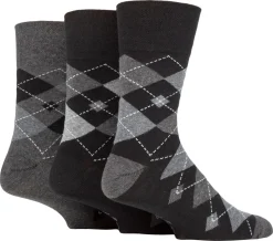 SockShop Gentle Grip herr strumpor. 39-45, 3-pack
