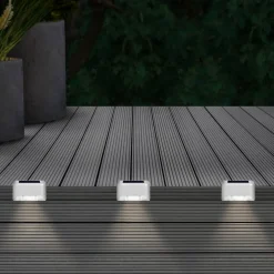 Solcellsbelysning räcke och staket, 3-pack