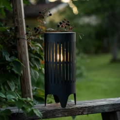 Solcellslykta utomhus, svart metall, Northlight