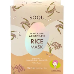 SOQU K-beauty koreansk mask, ansiktsmask, 5-pack