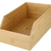 Stapelbar förvaringslåda bambu, 1-pack