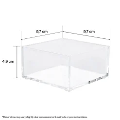 Stapelbar organizer, låda i klar plast