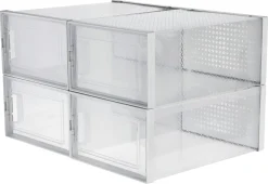 Stapelbar skolåda med dörr, 4-pack