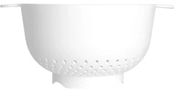 Stort durkslag plast, vit, 24,5 cm