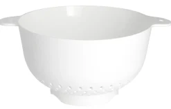 Stort durkslag plast, vit, 24,5 cm