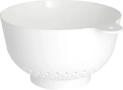 Stort durkslag plast, vit, 24,5 cm