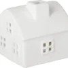 Stuga i keramik med LED och timer, 6 cm