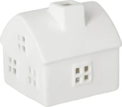 Stuga i keramik med LED och timer, 6 cm