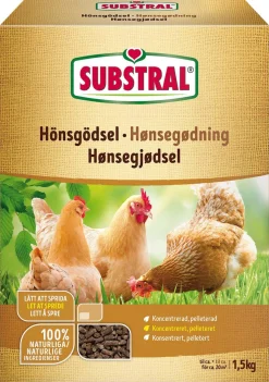 Substral hönsgödsel pelleterad, 1,5 kg