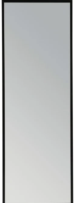 Svart spegel med träram, för vägg, avlång, 120x40 cm