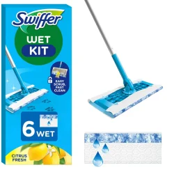 Swiffer Wet Startkit mopp med 6 våta dukar