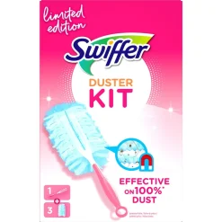 Swiffer Duster Kit dammvippa och 3 refiller, Rosa Bandet