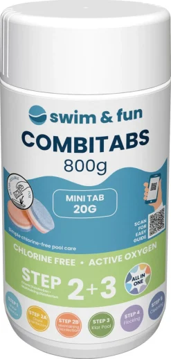 Swim & Fun Combi Tabs klorfri poolrengöring 800 g