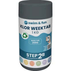 Swim & Fun Klor WeekTab klortabletter pool 200 g, 1 kg