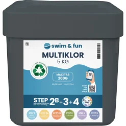 Swim & Fun MultiKlor Maxi Tab klortabletter 200 gram, 5 kg